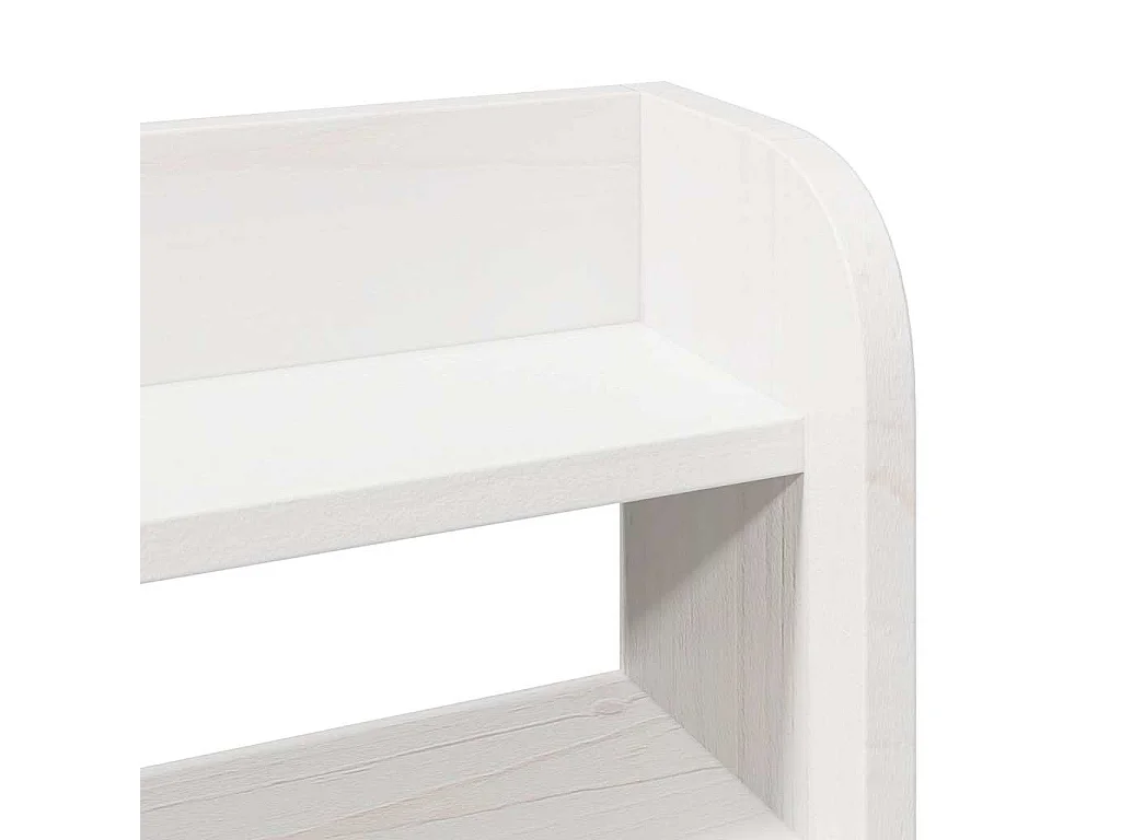 Estructura de cama sin colchón blanca 120x200 cm madera maciza de pino