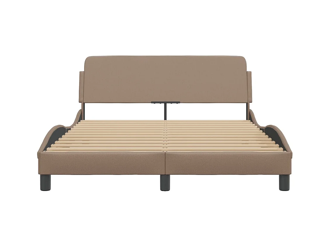 Struttura letto senza materasso cappuccino 140x200 cm similpelle