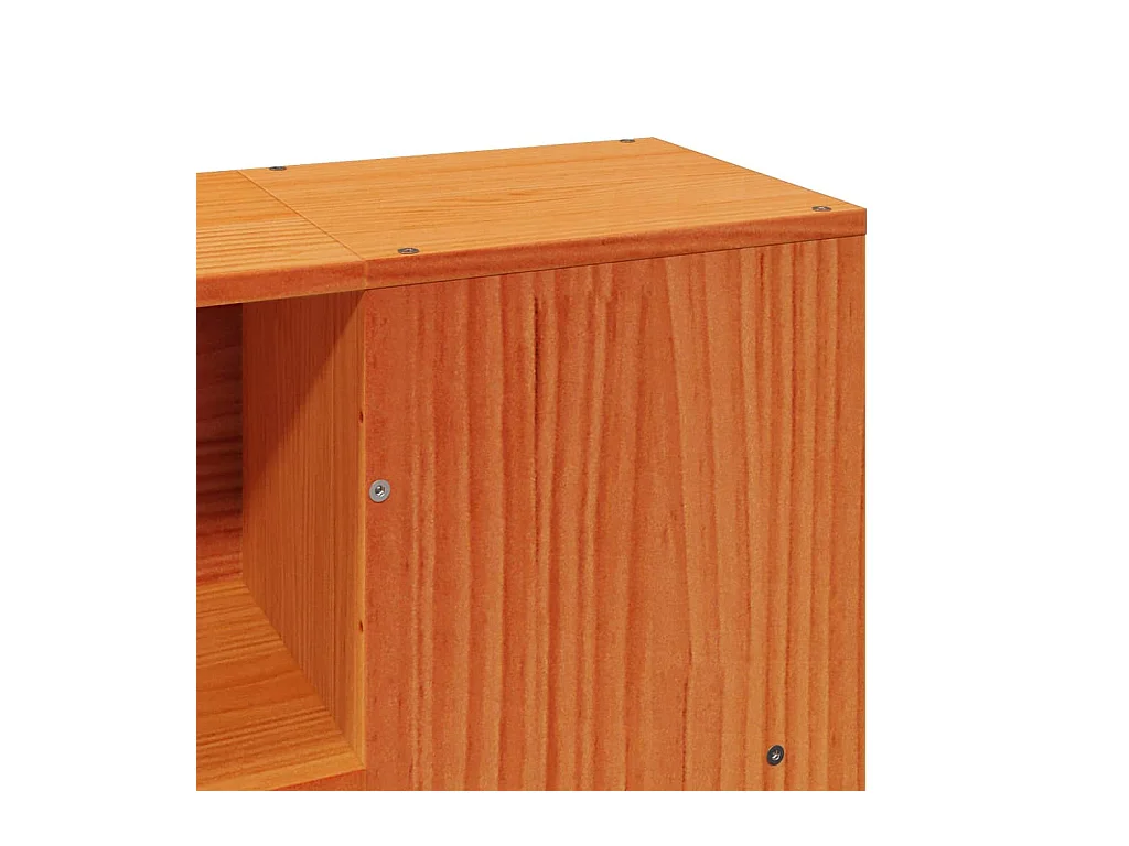 Bettgestell ohne Matratze braun gewachst 140x190cm Massivholz Kiefer