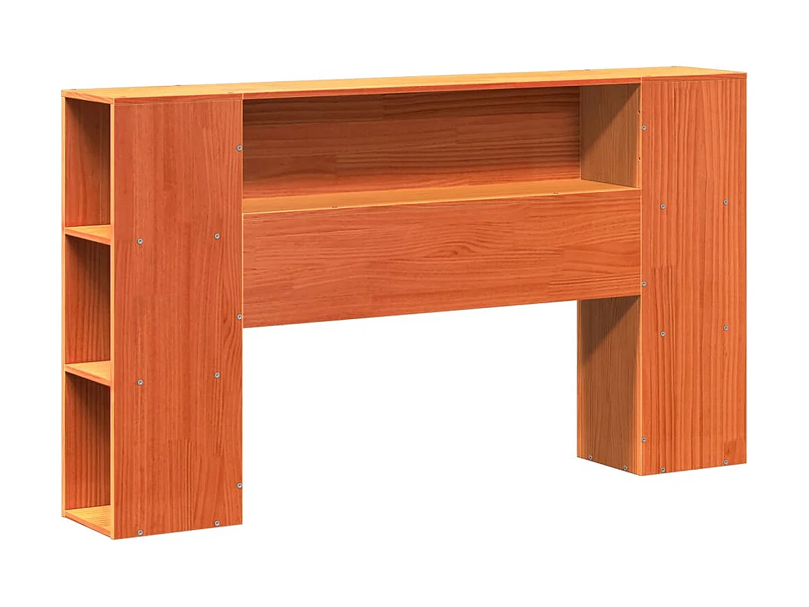 Struttura letto senza materasso cera marrone 140x190cm legno massello di pino