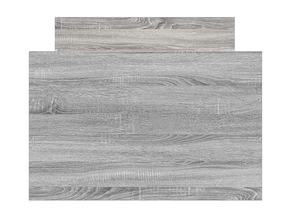 Cadre de lit sans matelas sonoma gris 75x190 cm