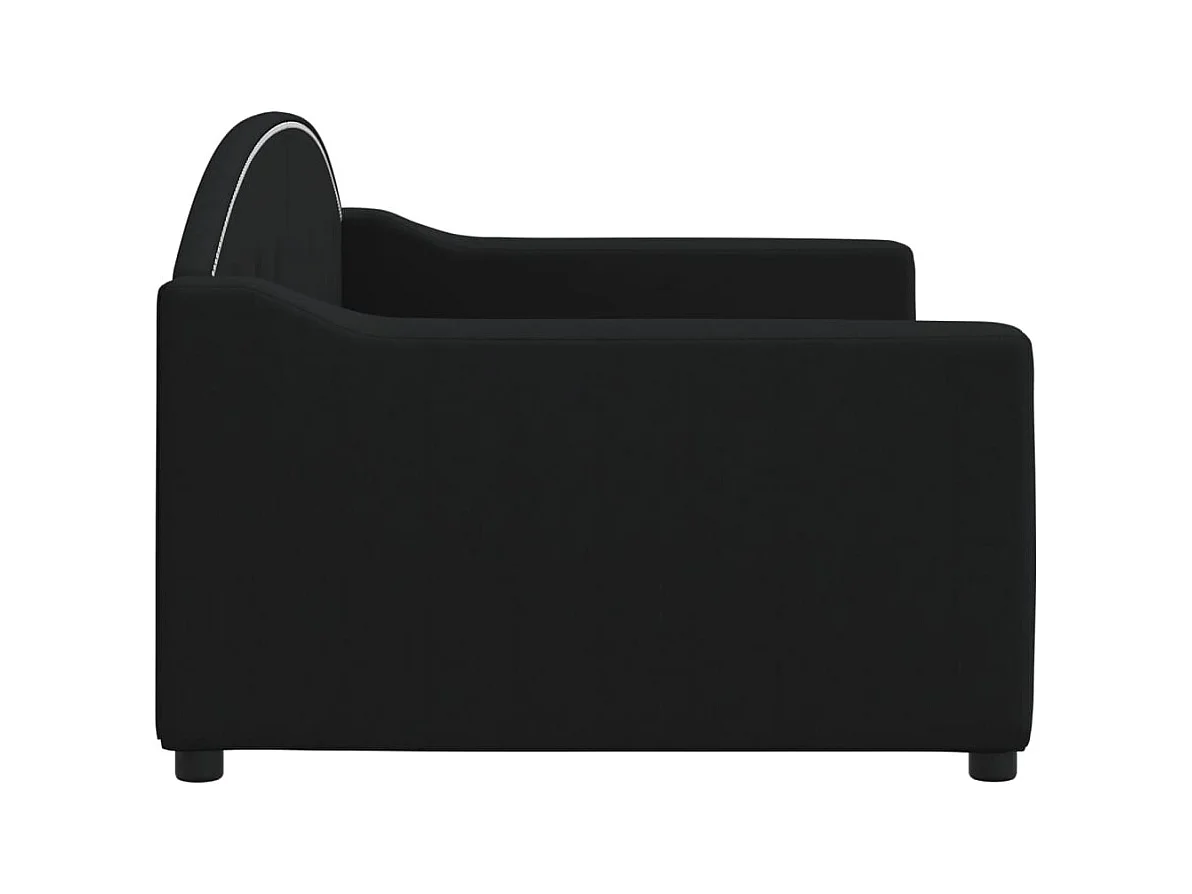 Diván sin colchón tela negra 90x200 cm