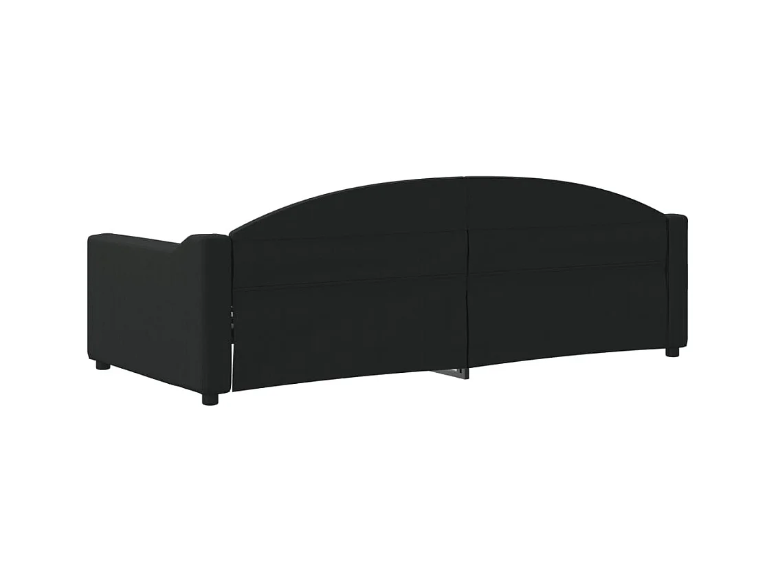 Diván sin colchón tela negra 90x200 cm