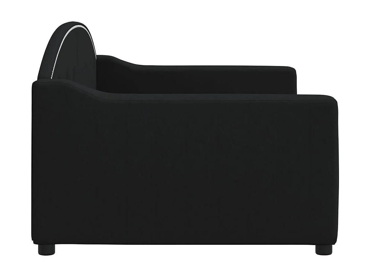 Diván sin colchón tela negra 90x200 cm