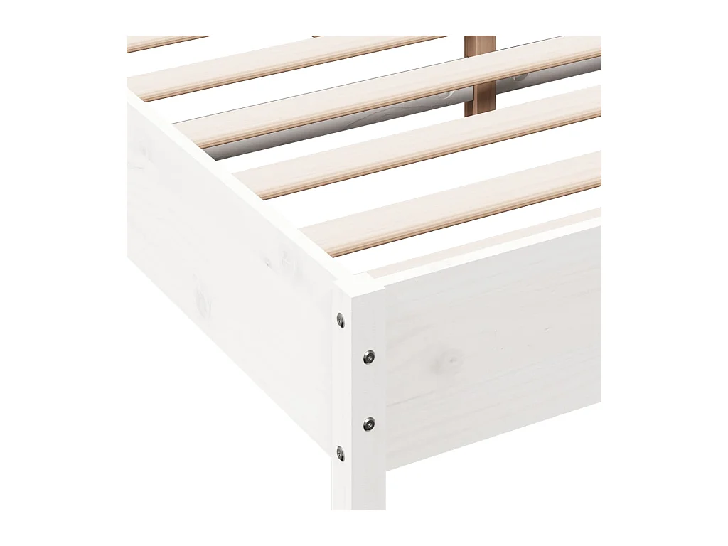 Bedframe zonder matras wit 160x200 cm massief grenenhout