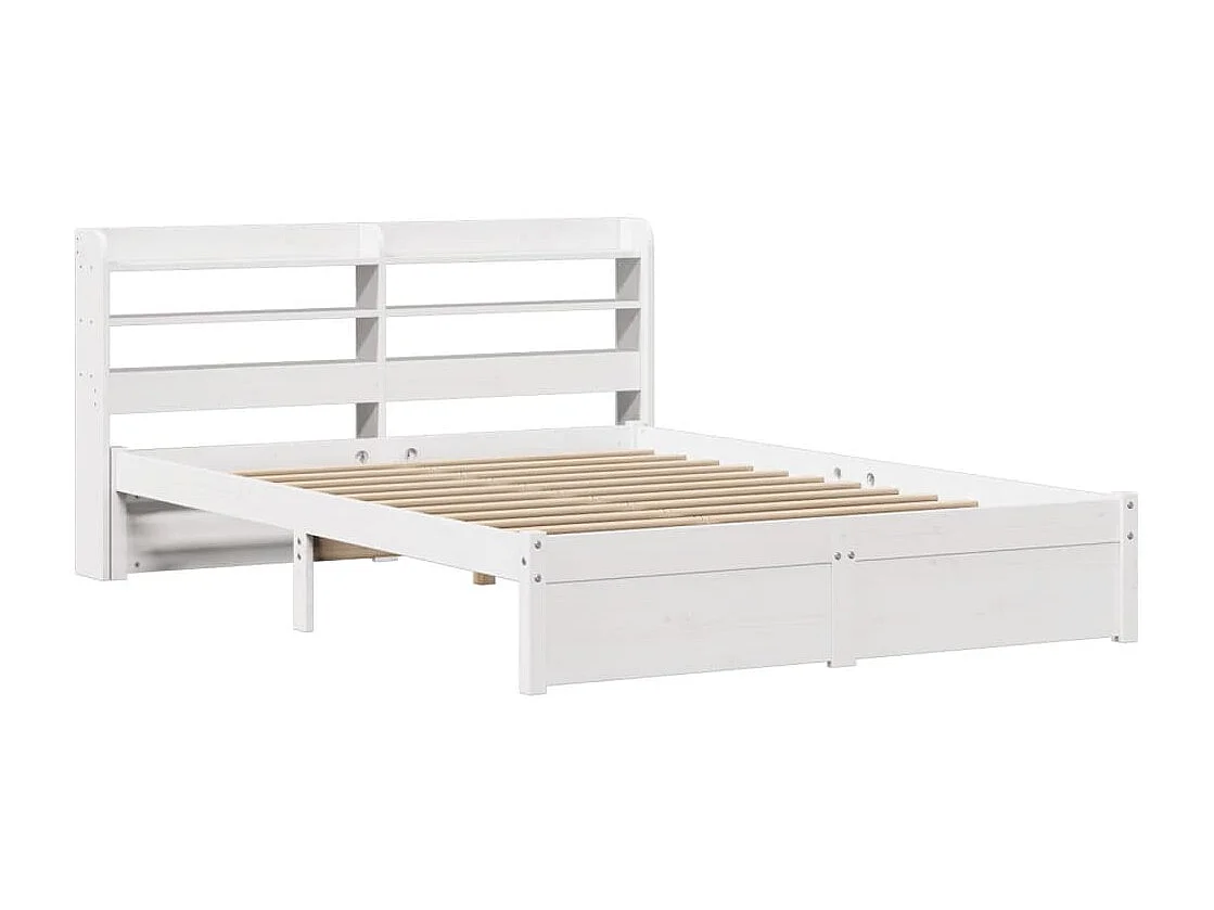 Struttura letto con testiera senza materasso bianco 120x200 cm