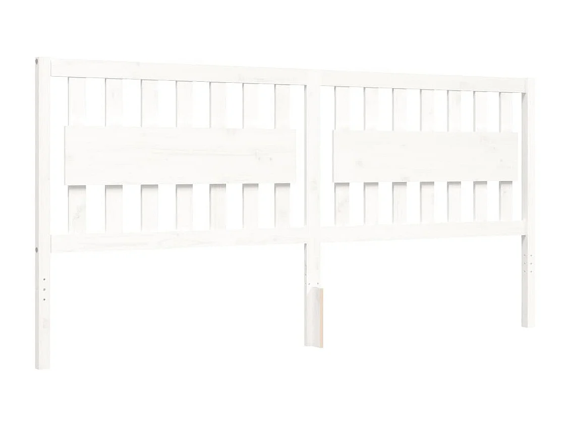 Struttura letto senza materasso bianco 200x200 cm in legno massello di pino