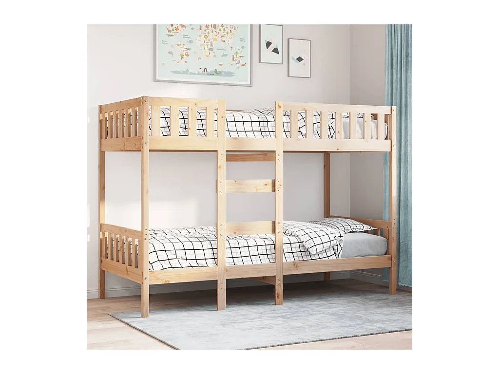 Letto a castello 75x190 cm Legno massello di pino