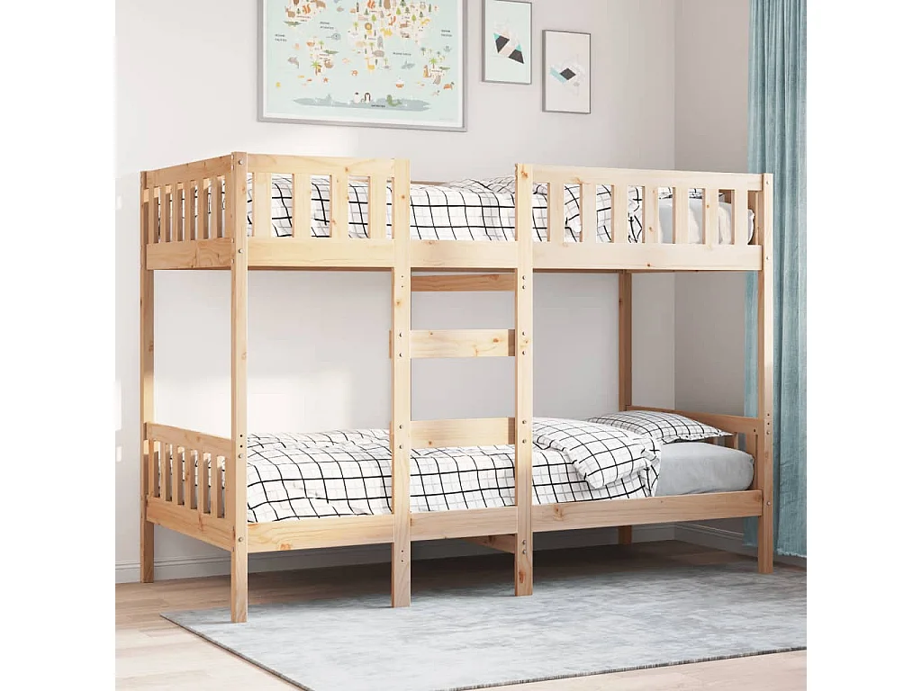 Letto a castello 75x190 cm Legno massello di pino