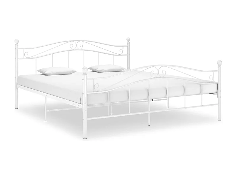 Wit metalen bedframe 200x200 cm