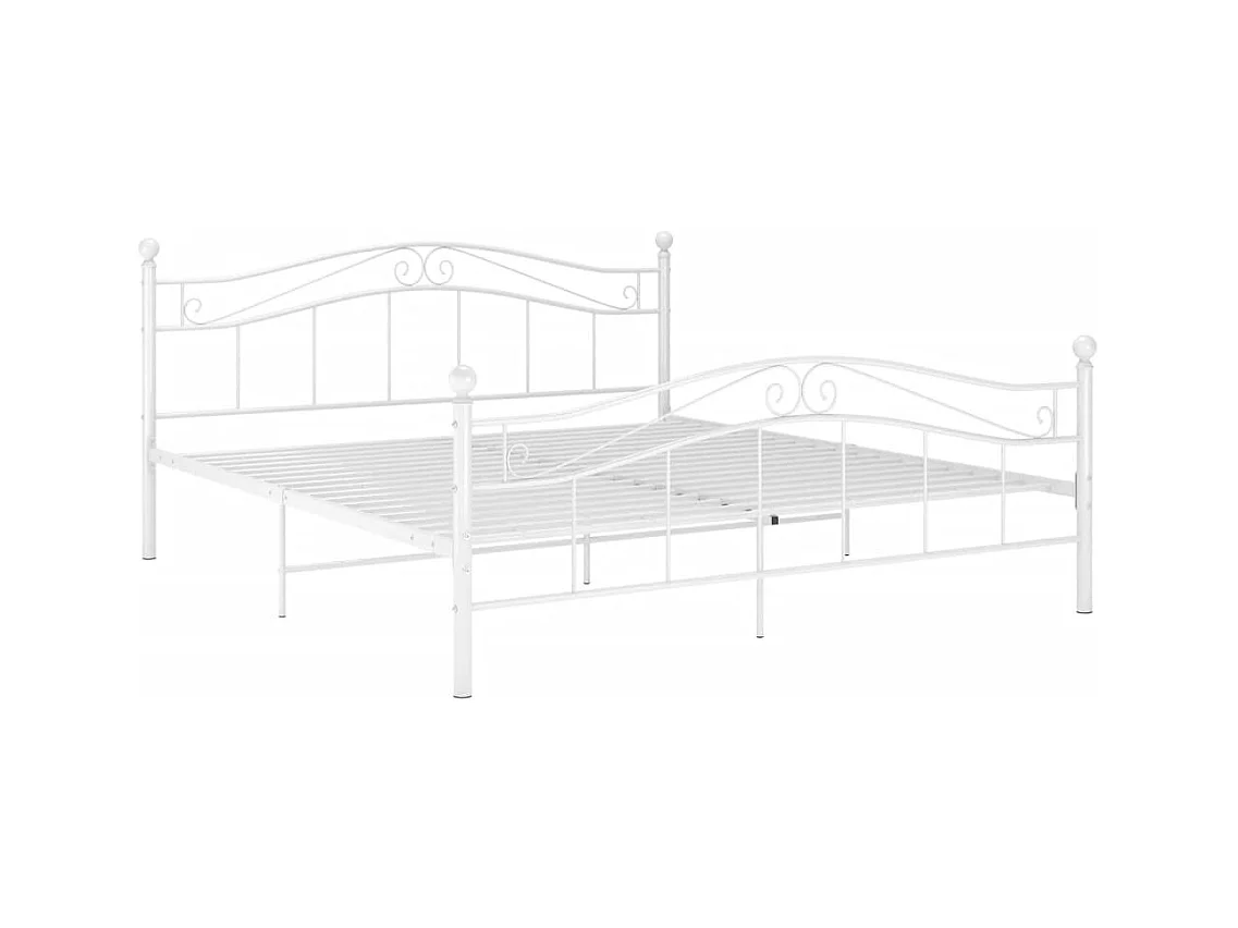 Wit metalen bedframe 200x200 cm
