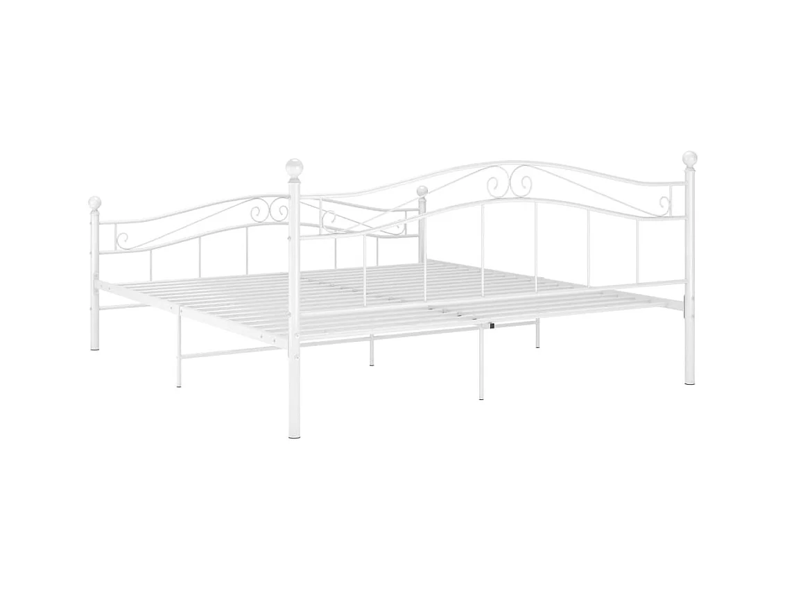 Wit metalen bedframe 200x200 cm