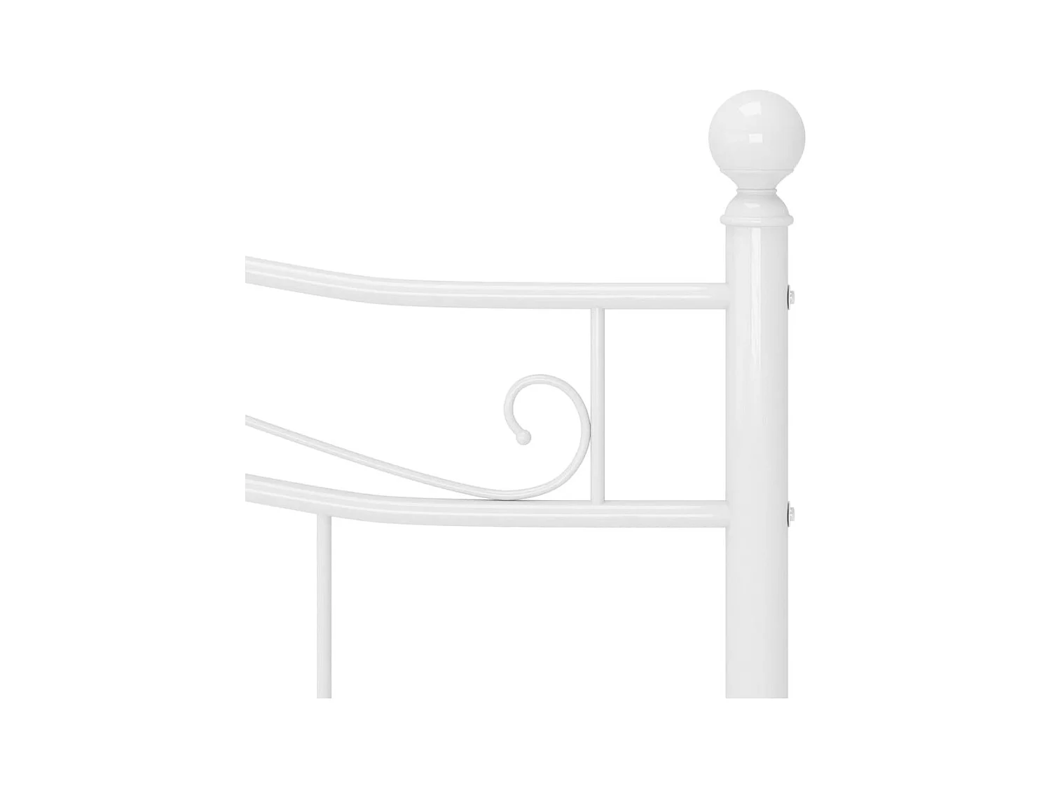 Wit metalen bedframe 200x200 cm