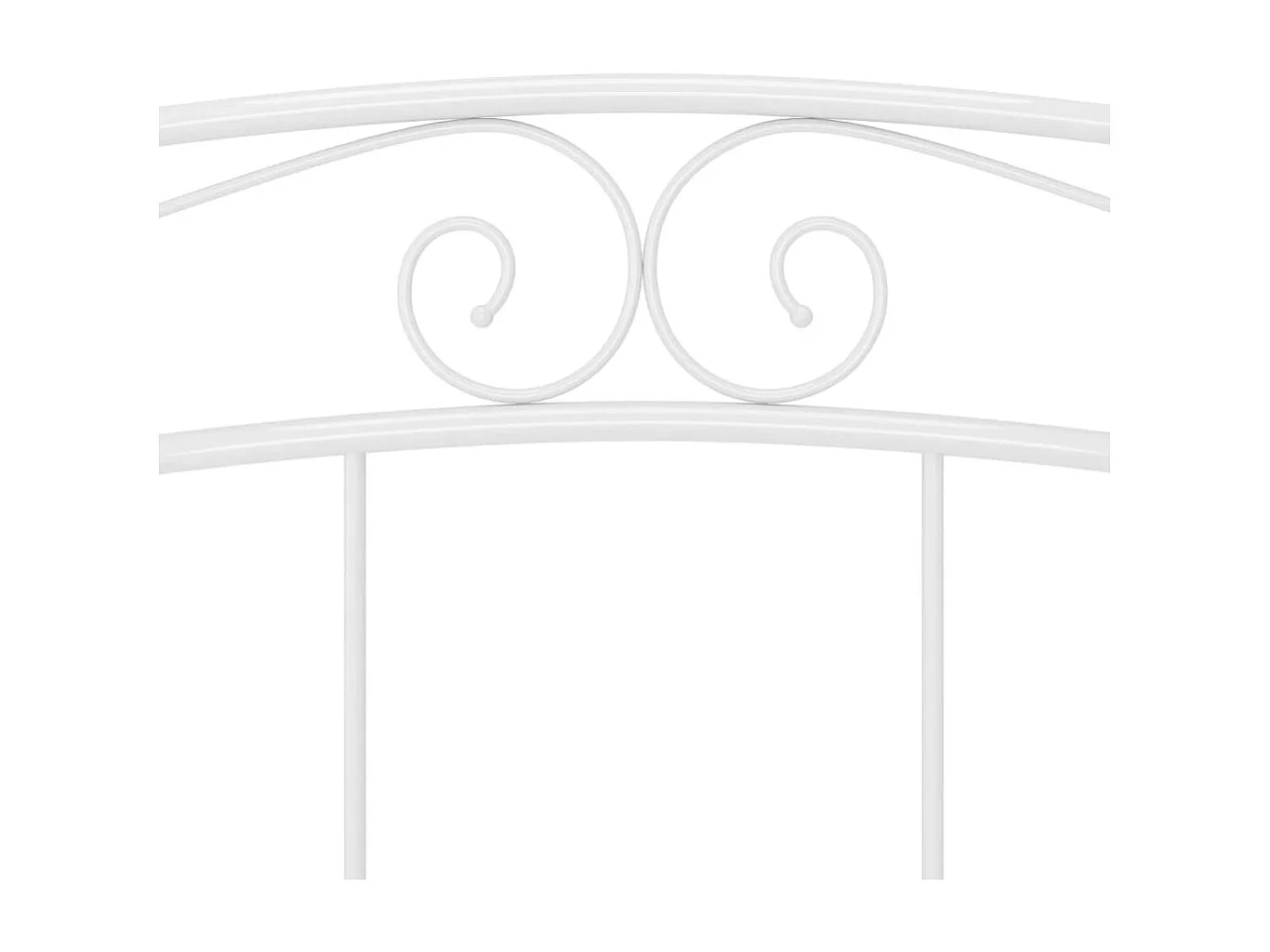 Cadre de lit Blanc Métal 200x200 cm