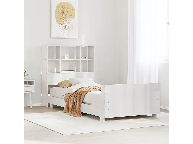 Bedframe zonder matras wit 90x200 cm massief grenenhout