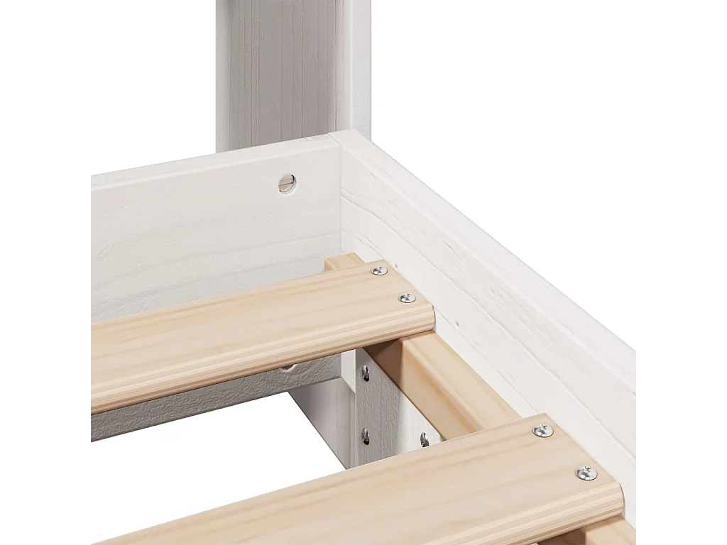 Bedframe zonder matras wit 90x200 cm massief grenenhout