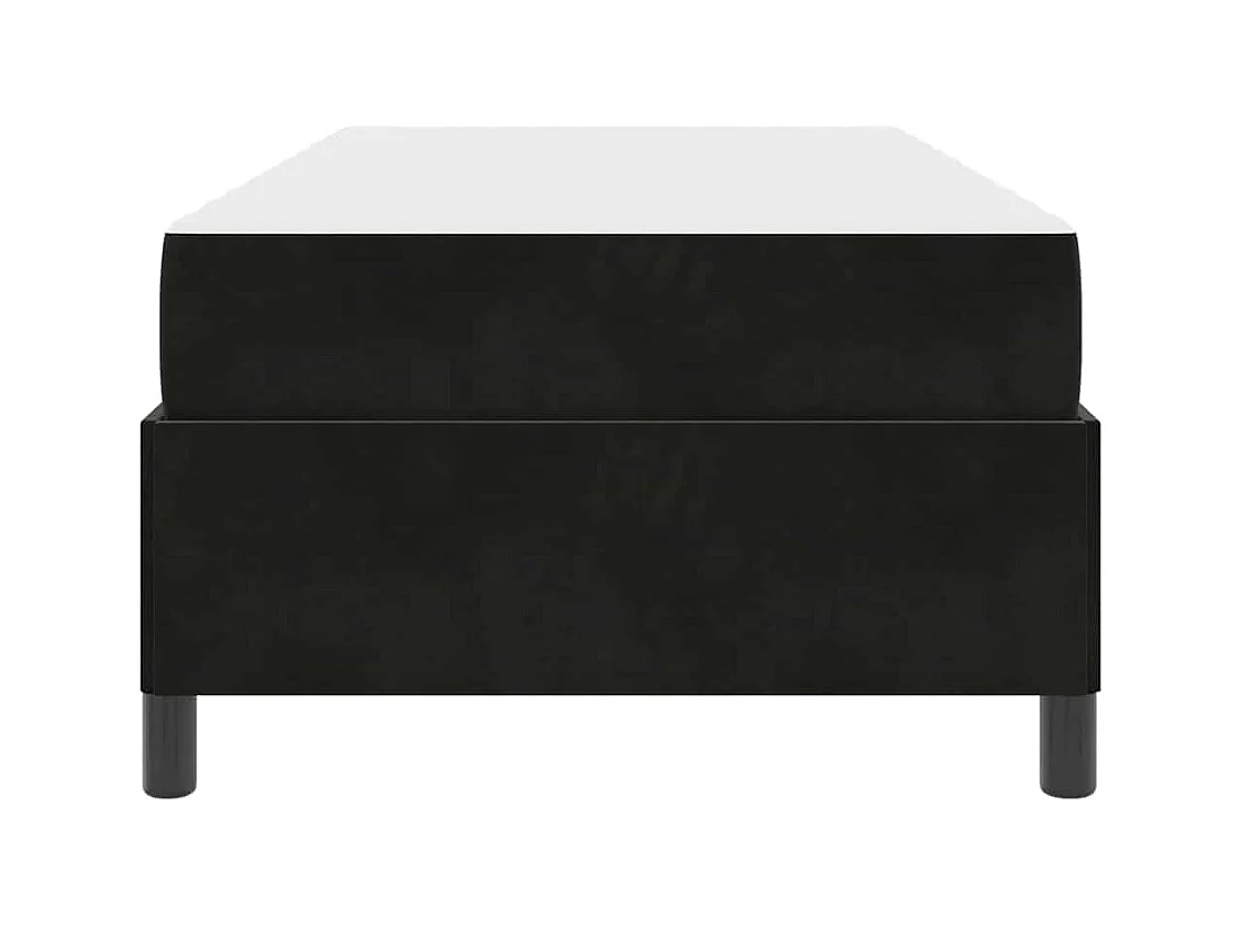 Zwart-wit bedframe en zwart 100 x 200 cm fluweel