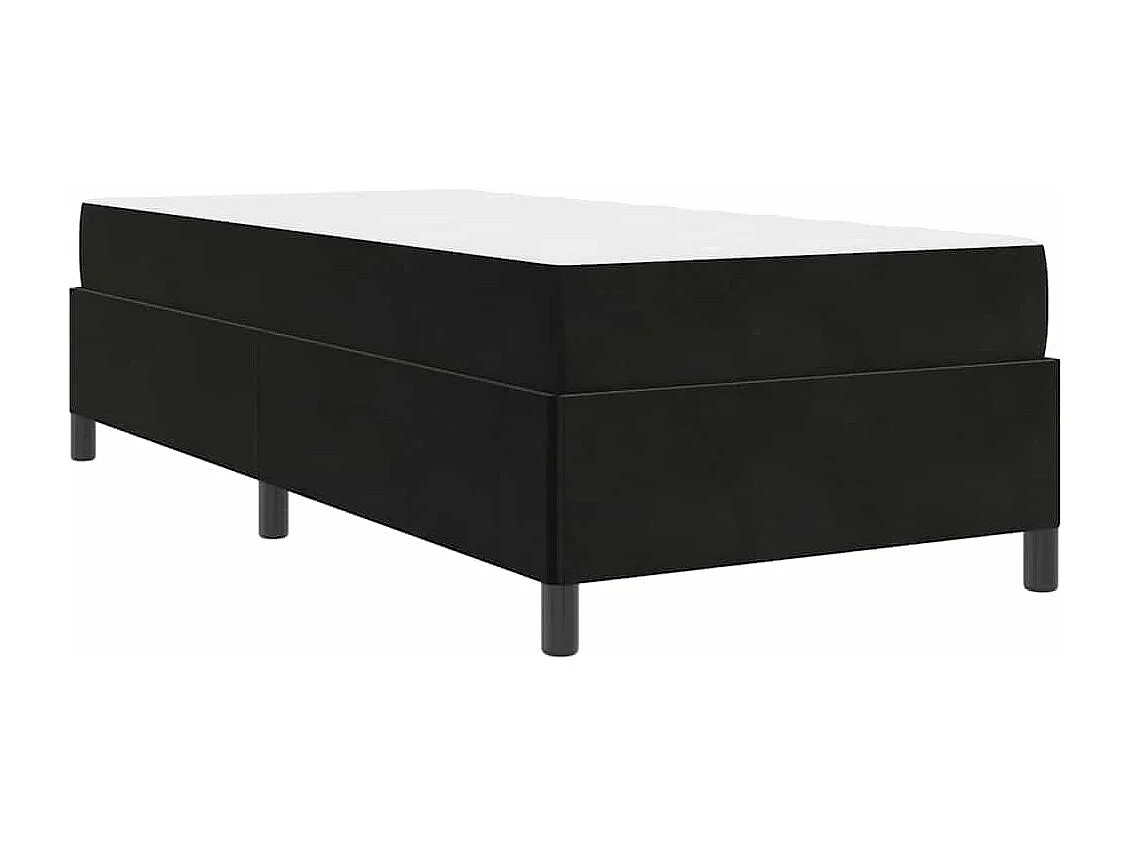 Zwart-wit bedframe en zwart 100 x 200 cm fluweel