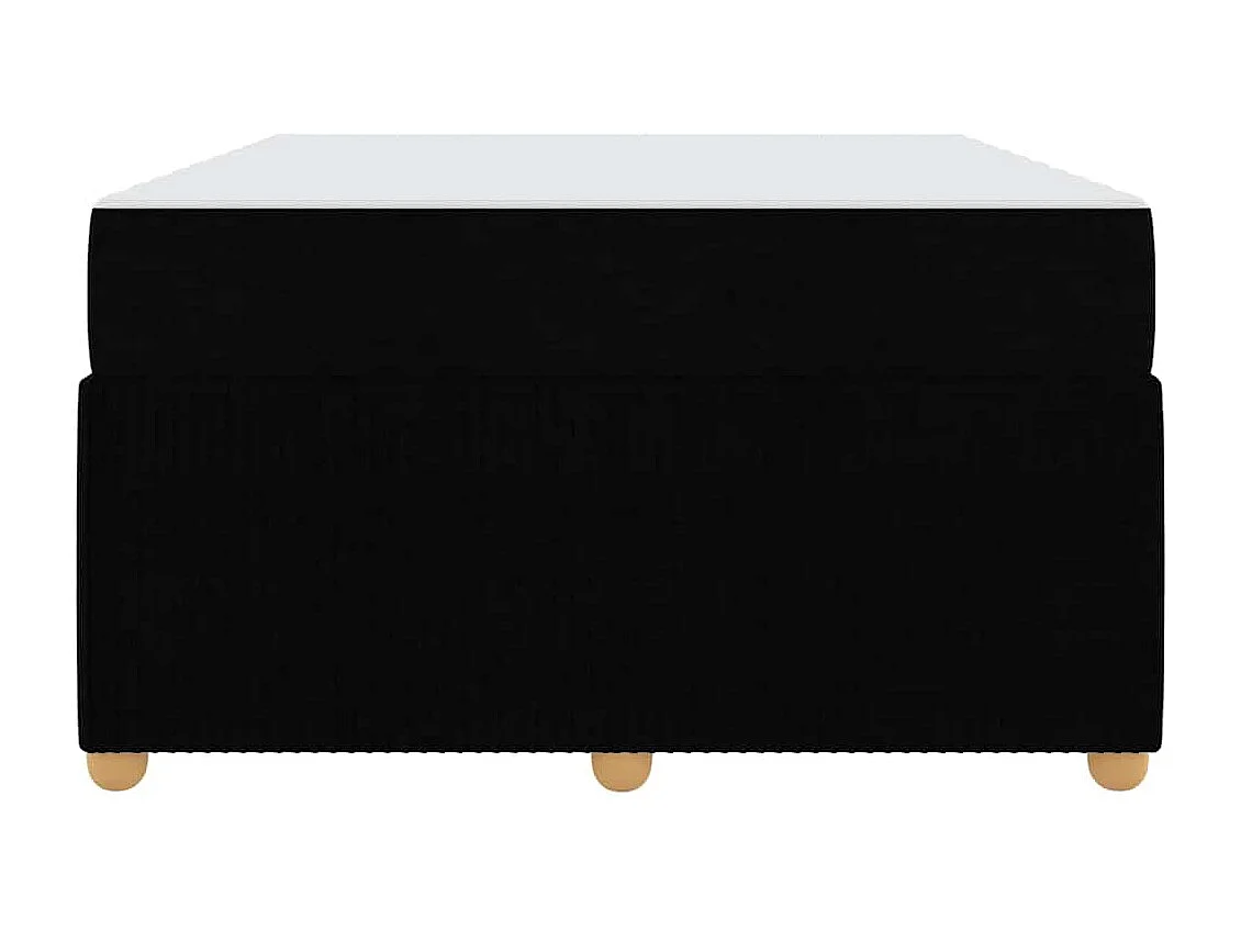 Cadre de lit avec matelas avec matelas Noir 120 x 190 cm tissu