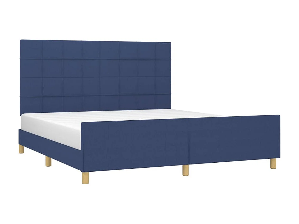 Bedframe zonder matras blauw 160x200 cm stof
