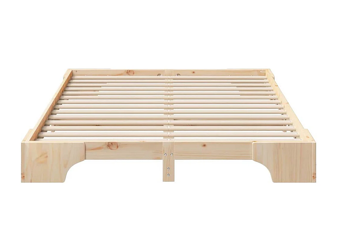 Estructura de cama elevada con almacenaje Marrón 140 x 210 cm madera