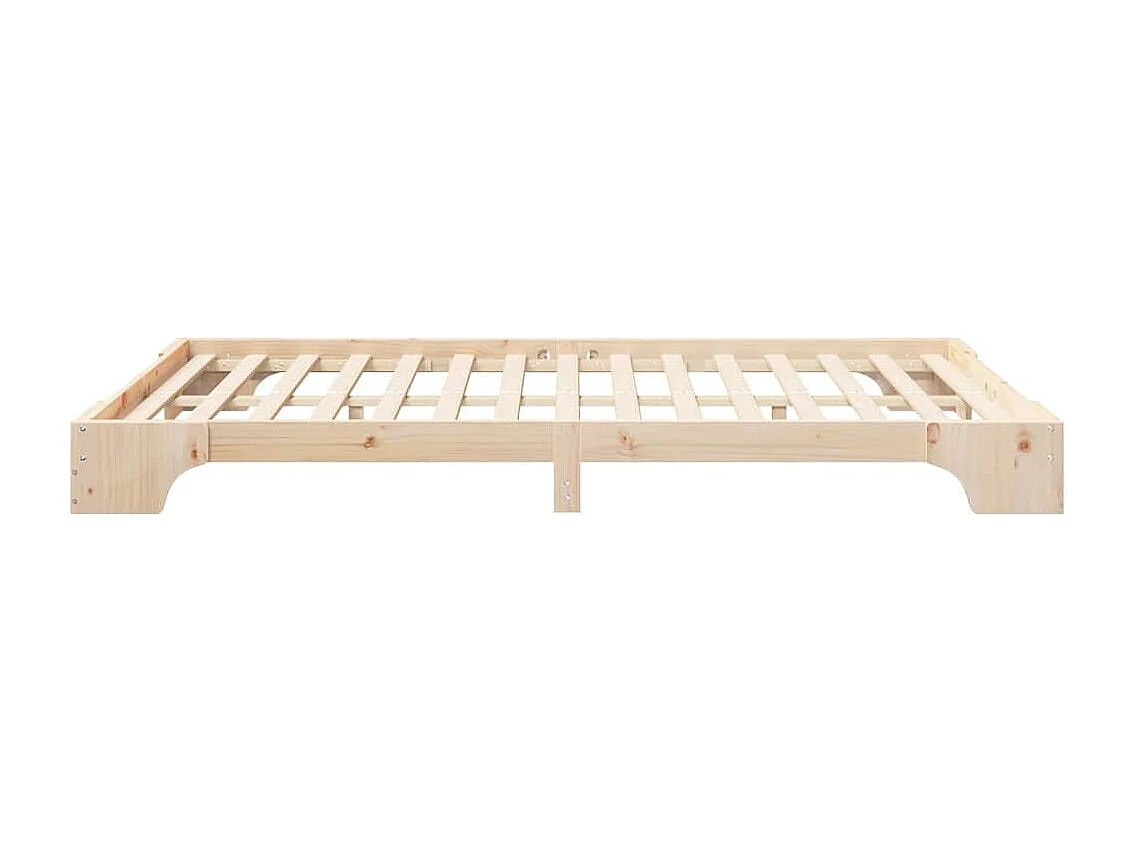 Estructura de cama elevada con almacenaje Marrón 140 x 210 cm madera