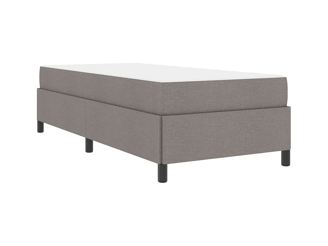 Letto a molle tortora e nero 80 x 200 cm