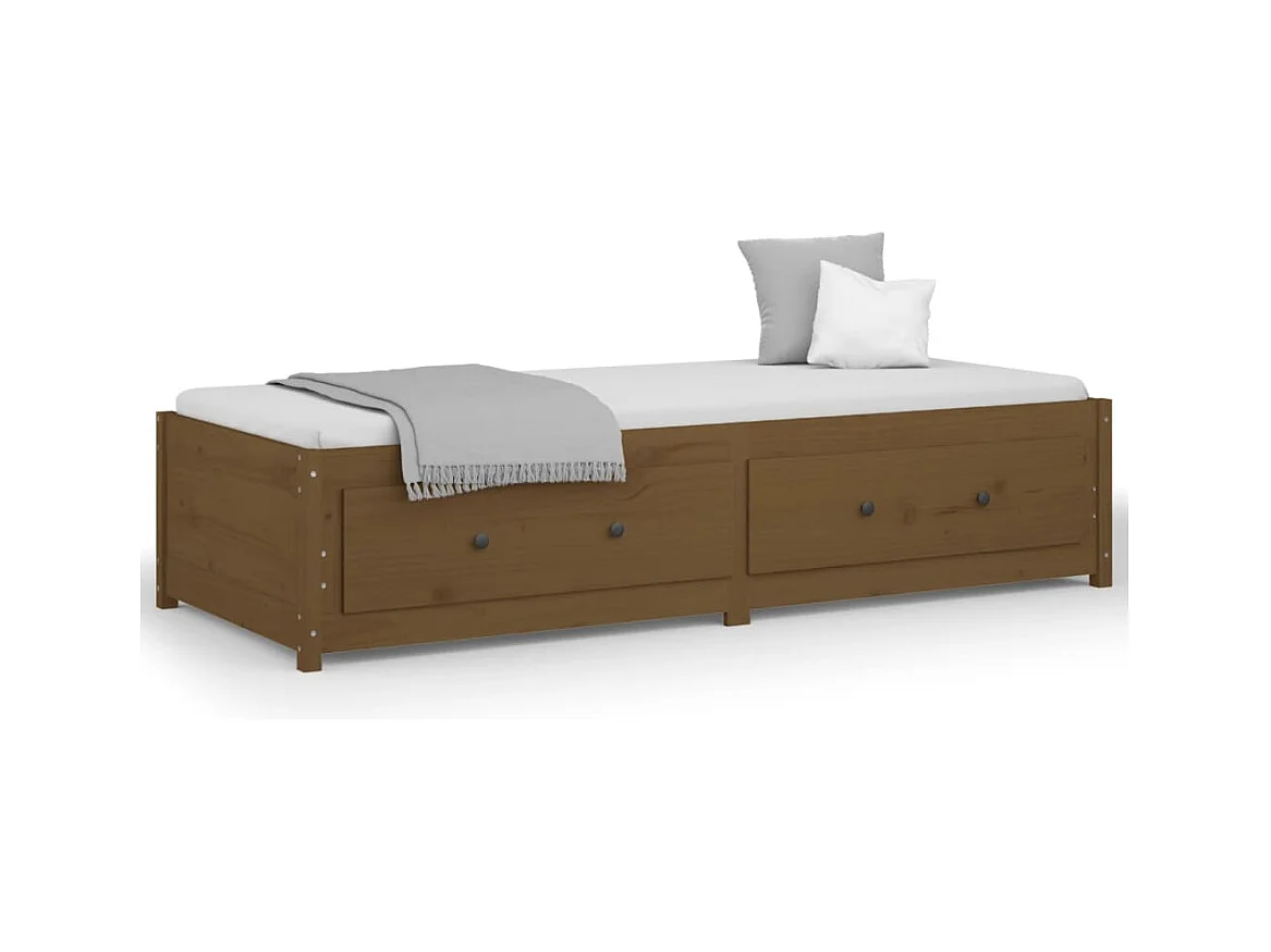 Honingbruin dagbed zonder matras 90x200 cm massief grenenhout