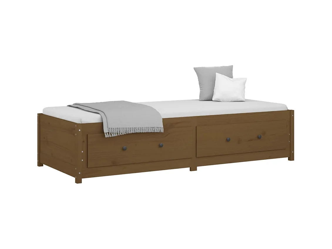 Honingbruin dagbed zonder matras 90x200 cm massief grenenhout