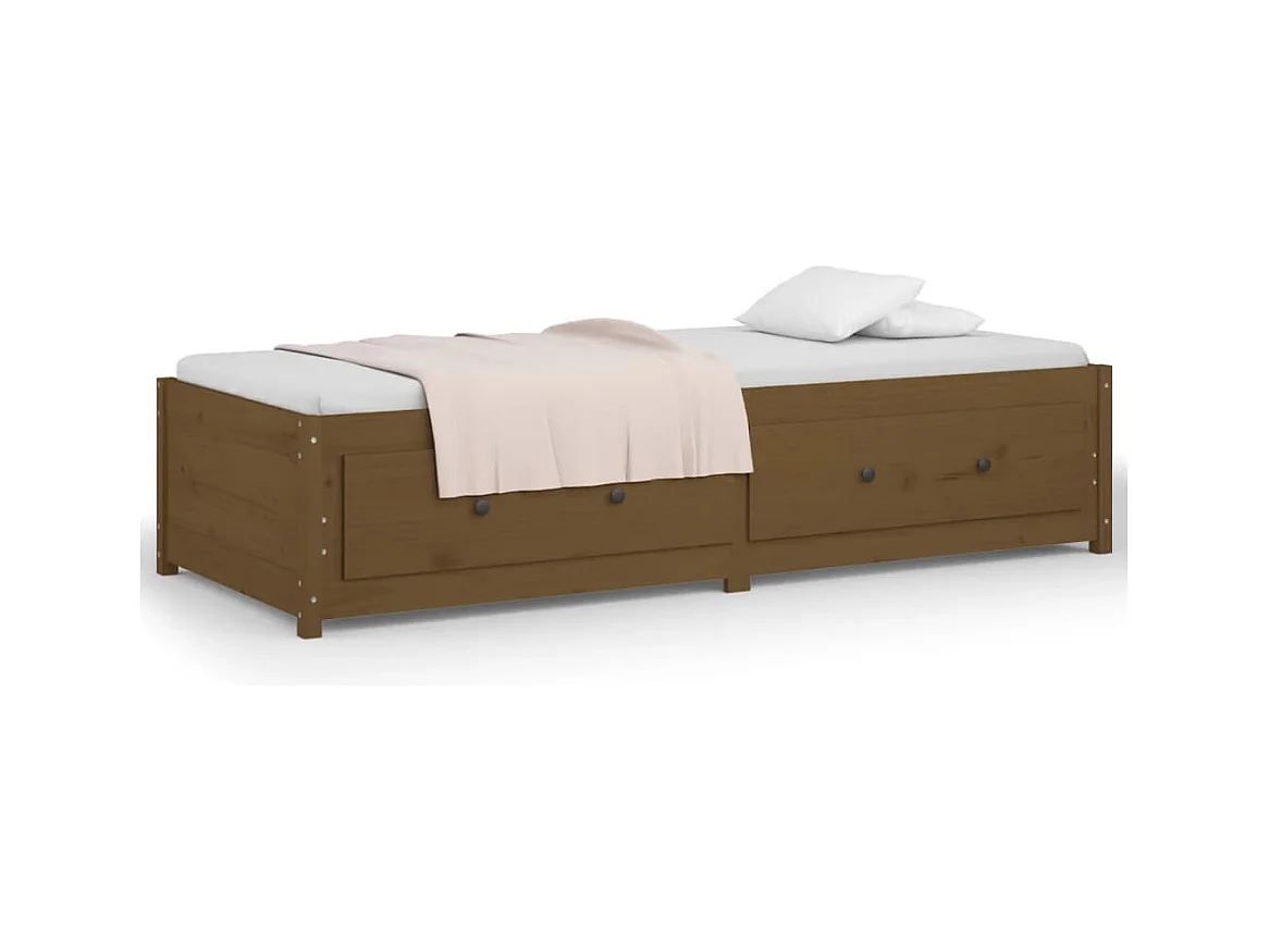 Honingbruin dagbed zonder matras 90x200 cm massief grenenhout