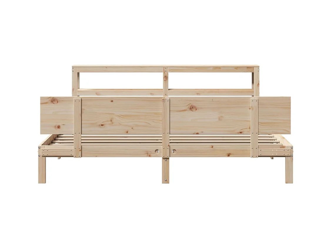 Cadre de lit avec tête de lit sans matelas 180x200 cm