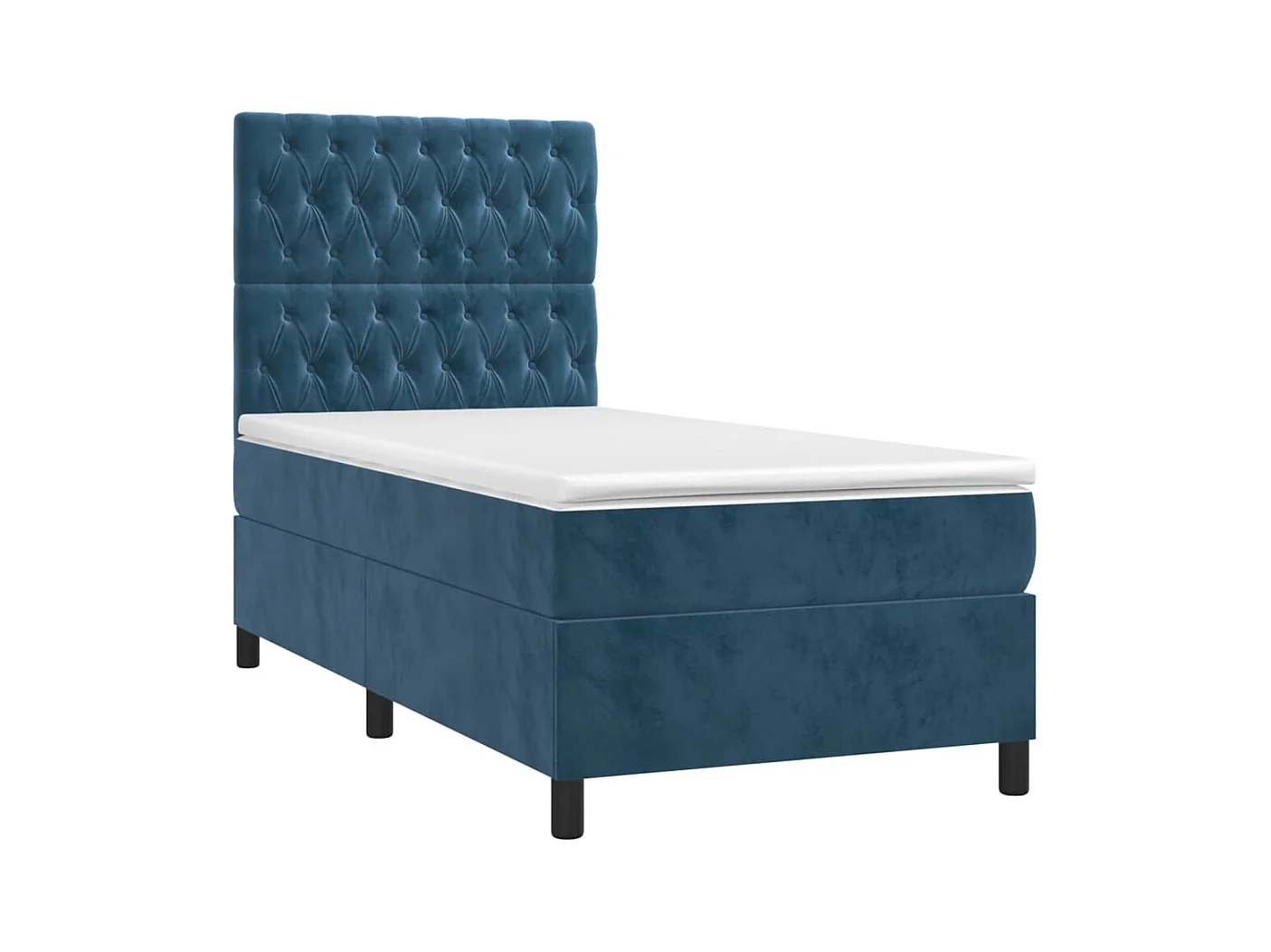 Rete a doghe e materasso con LED Blu Scuro 80x200 cm