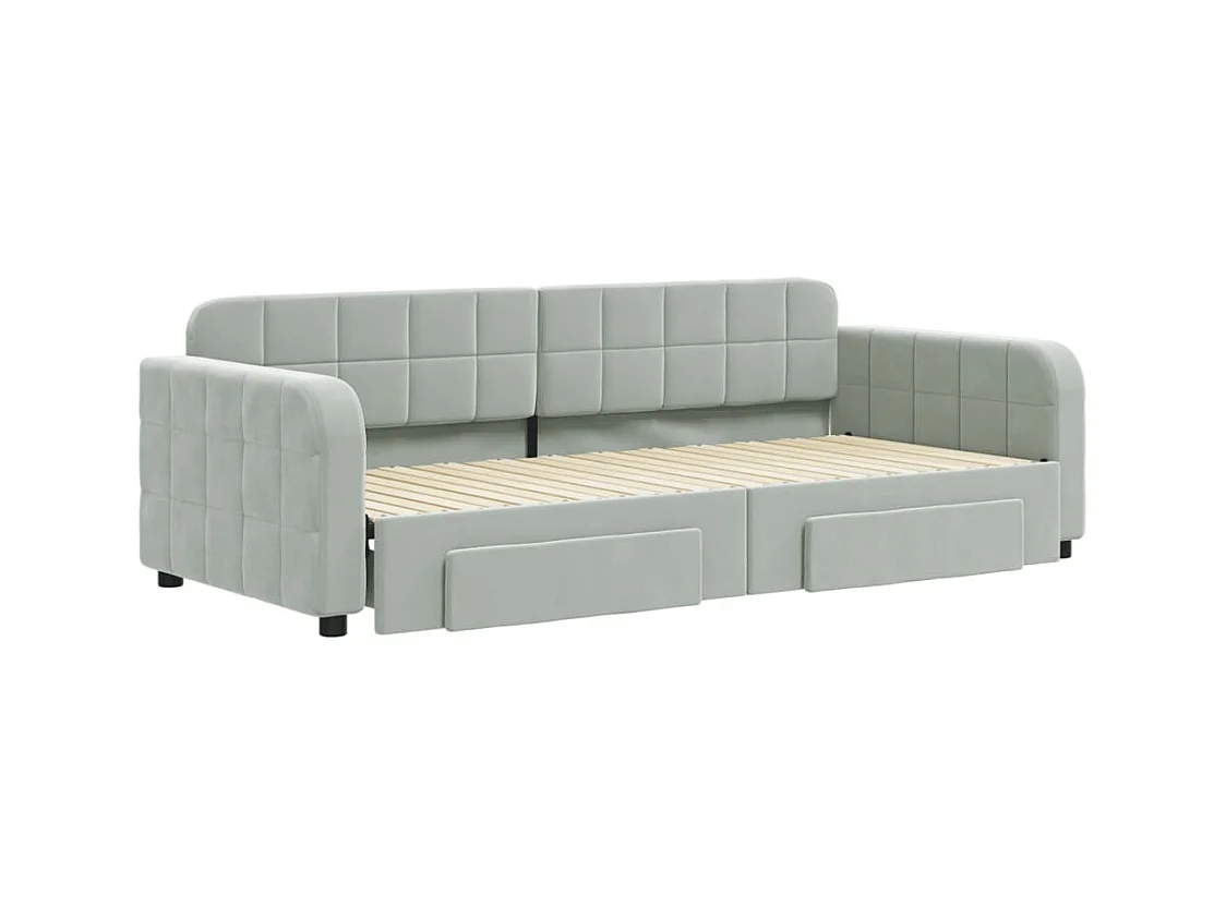 Dagbed met onderschuifbed en lades zonder matras 90x200 cm