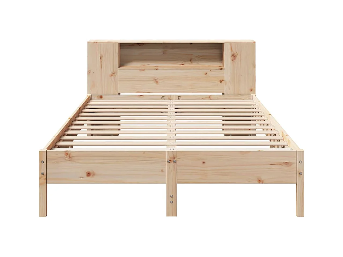 Cama librería sin colchón 135x190 cm madera maciza de pino