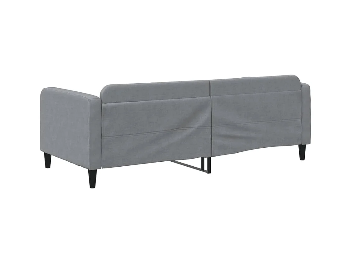 Divano letto senza materasso grigio chiaro 90x200 cm tessuto