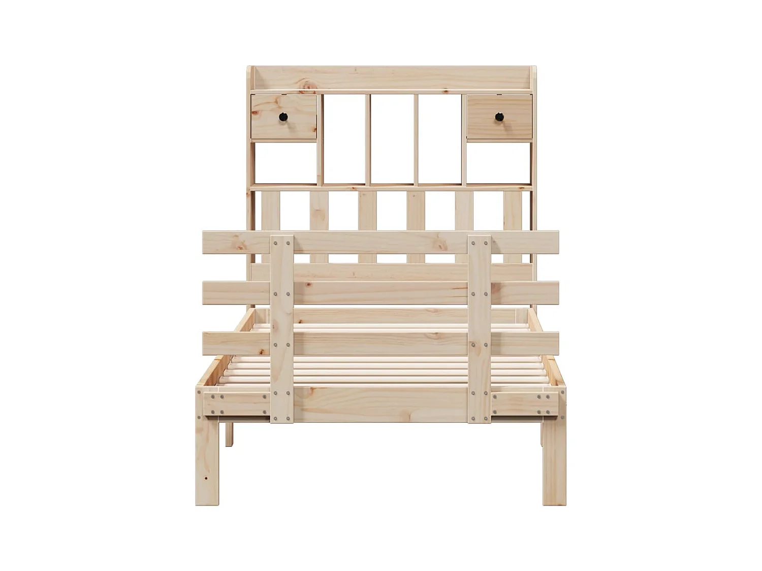 Boekenkastbed zonder matras 90x200 cm massief grenenhout