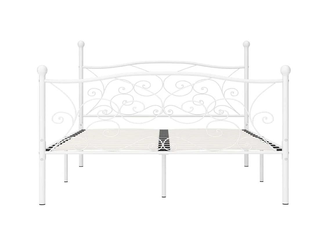 Struttura letto senza materasso con rete a doghe metalliche 160x200cm