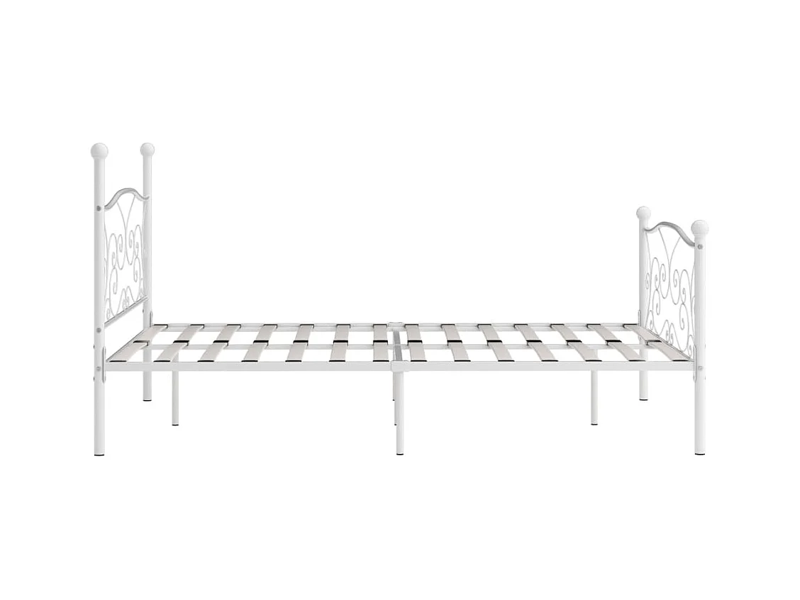 Struttura letto senza materasso con rete a doghe metalliche 160x200cm