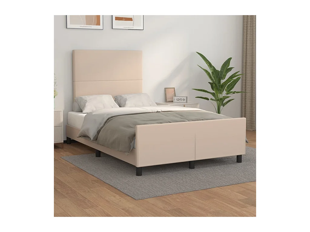 Bedframe zonder matras cappuccino 120x200 cm kunstleer
