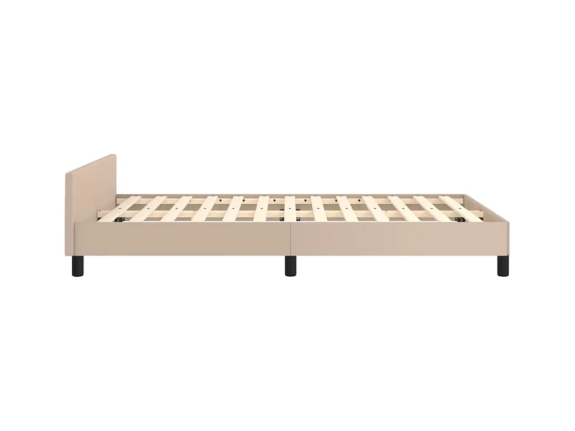Bedframe zonder matras cappuccino 120x200 cm kunstleer