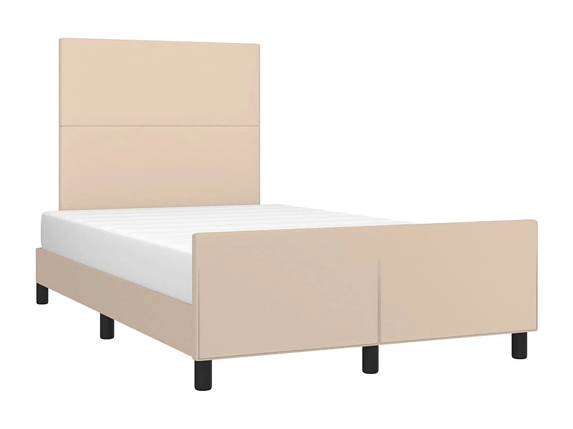 Bedframe zonder matras cappuccino 120x200 cm kunstleer