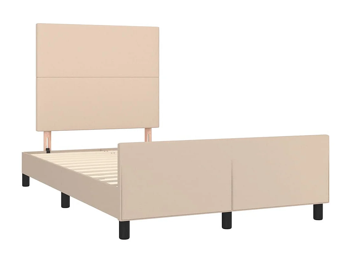 Bedframe zonder matras cappuccino 120x200 cm kunstleer