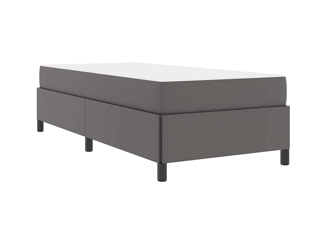 Struttura letto con materasso Grigio 90 x 190 cm Similpelle