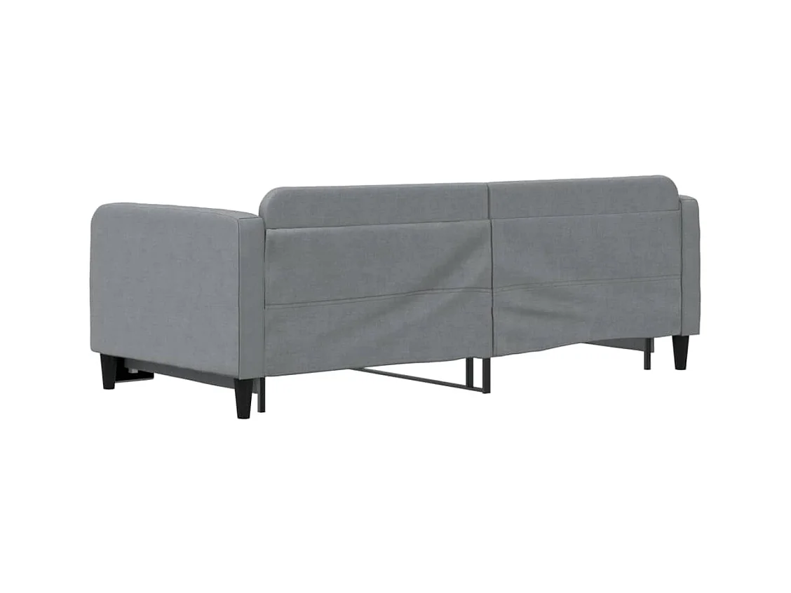 Divano letto con letto estraibile senza materasso grigio chiaro 90x200 cm