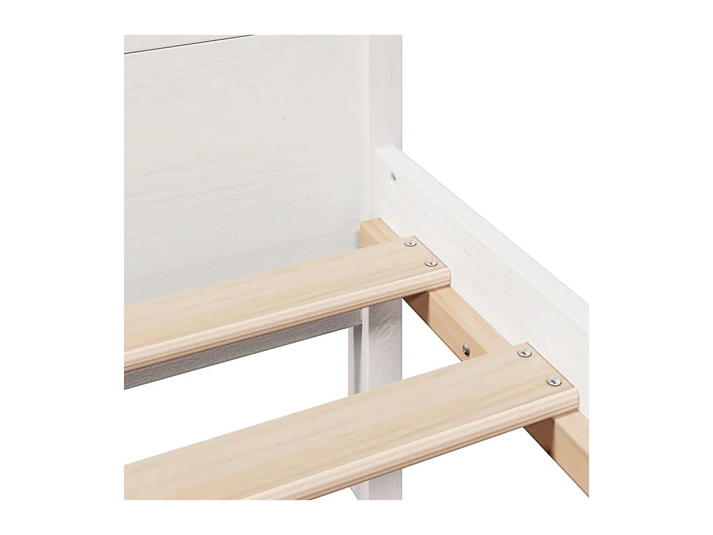 Bedframe zonder matras wit 135x190 cm massief grenenhout