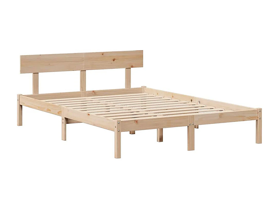 Struttura letto senza materasso 150x200 cm in legno massello di pino