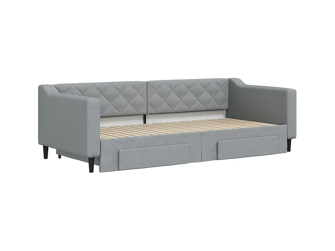 Dagbed met onderschuifbed en lades zonder matras 90x200 cm