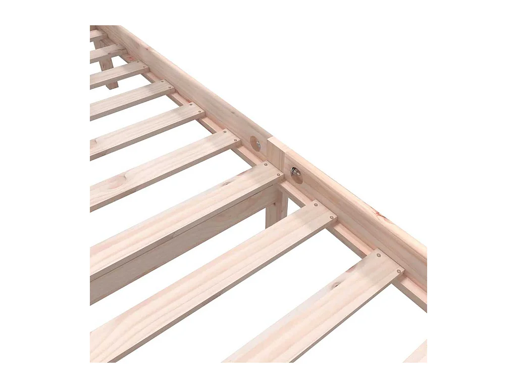 Bedframe zonder matras massief hout 140x190 cm