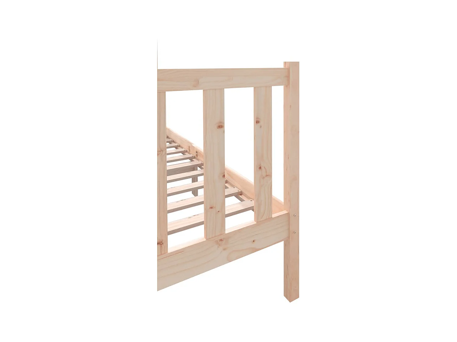 Bedframe zonder matras massief hout 140x190 cm