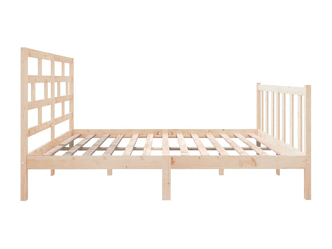Struttura letto senza materasso in legno massello 140x190 cm